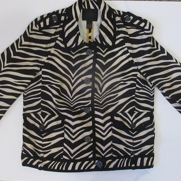 J. Crew Jackets & Coats J Crew Zebra Print Linen Jacket Nwot Size 6